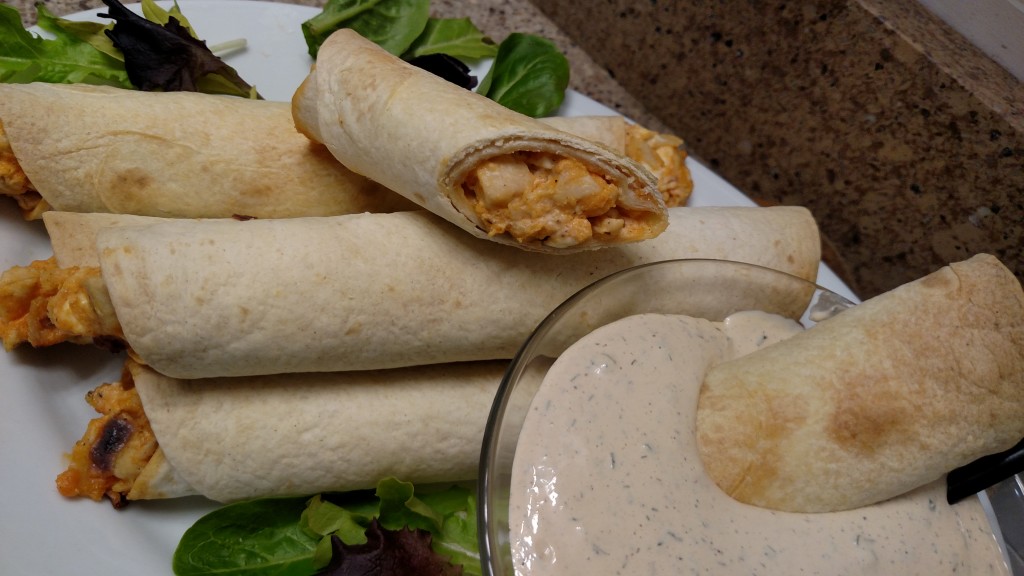 Chicken and Cream Cheese Taquitos with Chipotle Ranch Dip Cook'n with