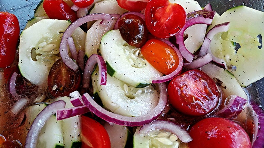 Marinated Cucumbers Onions And Tomatoes Cook N With Mrs G